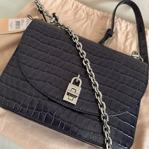 Rebecca Minkoff Love Too Crossbody in Deep Twilight Leather